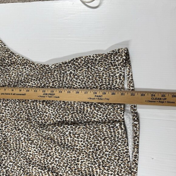 J.McLaughlin Top Catalina Cheetah Print Knit Jersey Crew Neck Top Size Small - Picture 10 of 10